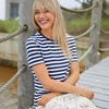 image:imageLands End Womens Supima Crew Neck TShirtDeep Sea Navy Even Stripe