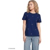 image:imageLands End Womens Supima Crew Neck TShirtFootball EmbroideryNavy