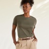 image:imageLands End Womens Supima Crew Neck TShirtForest Moss