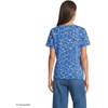 image:imageLands End Womens Supima Crew Neck TShirtMuted Cobalt Blue Floral Vine
