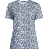 image:imageLands End Womens Supima Crew Neck TShirtNavyClear Blue Ditsy Floral