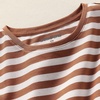 image:imageLands End Womens Supima Crew Neck TShirtRich Ginger Even Stripe