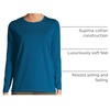 image:imageLands End Womens Supima Long Sleeve Crew TeeBaltic Teal