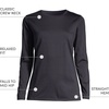 image:imageLands End Womens Supima Long Sleeve Crew TeeBlack