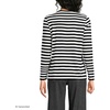 image:imageLands End Womens Supima Long Sleeve Crew TeeBlack Even Stripe