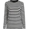 image:imageLands End Womens Supima Long Sleeve Crew TeeBlack Even Stripe