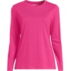 image:imageLands End Womens Supima Long Sleeve Crew TeeCherry Fuchsia