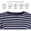 image:imageLands End Womens Supima Long Sleeve Crew TeeDeep Sea Navy Breton Stripe