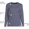 image:imageLands End Womens Supima Long Sleeve Crew TeeDeep Sea Navy Breton Stripe