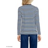 image:imageLands End Womens Supima Long Sleeve Crew TeeDeep Sea Navy Even Stripe
