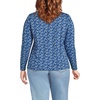 image:imageLands End Womens Supima Long Sleeve Crew TeeDeep SeaBlue Ditsy Floral