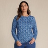 image:imageLands End Womens Supima Long Sleeve Crew TeeDeep SeaBlue Ditsy Floral