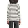 image:imageLands End Womens Supima Long Sleeve Crew TeeIvoryBlack Breton Stripe