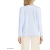image:imageLands End Womens Supima Long Sleeve Crew TeeLight Sea Blue Micro Stripe