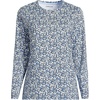 image:imageLands End Womens Supima Long Sleeve Crew TeeNavyClear Blue Ditsy Floral