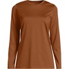 image:imageLands End Womens Supima Long Sleeve Crew TeeRich Ginger Brown