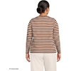 image:imageLands End Womens Supima Long Sleeve Crew TeeRich Ginger Even Stripe