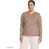 image:imageLands End Womens Supima Long Sleeve Crew TeeRich Ginger Even Stripe