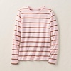 image:imageLands End Womens Supima Long Sleeve Crew TeeSea Salt PinkGinger Stripe