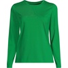 image:imageLands End Womens Supima Long Sleeve Crew TeeTrue Green