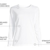 image:imageLands End Womens Supima Long Sleeve Crew TeeWhite