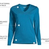 image:imageLands End Womens Supima Long Sleeve VNeck TeeBaltic Teal
