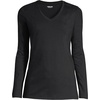 image:imageLands End Womens Supima Long Sleeve VNeck TeeBlack