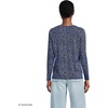 image:imageLands End Womens Supima Long Sleeve VNeck TeeClear BlueNavy Ditsy Floral