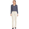 image:imageLands End Womens Supima Long Sleeve VNeck TeeDeep Sea Navy Breton Stripe