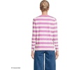 image:imageLands End Womens Supima Long Sleeve VNeck TeeIvoryAster Pink Bold Stripe