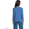 image:imageLands End Womens Supima Long Sleeve VNeck TeeMuted Cobalt Blue
