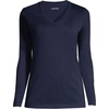 image:imageLands End Womens Supima Long Sleeve VNeck TeeRadiant Navy