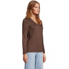 image:imageLands End Womens Supima Long Sleeve VNeck TeeRich Coffee