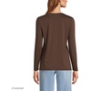 image:imageLands End Womens Supima Long Sleeve VNeck TeeRich Coffee