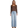 image:imageLands End Womens Supima Long Sleeve VNeck TeeRich Coffee