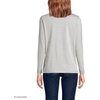 image:imageLands End Womens Supima Long Sleeve VNeck TeeSage Micro Stripe
