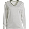 image:imageLands End Womens Supima Long Sleeve VNeck TeeSage Micro Stripe