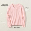 image:imageLands End Womens Supima Long Sleeve VNeck TeeSea Salt Pink