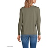 image:imageLands End Womens Supima Long Sleeve VNeck TeeSoft Olive Drab