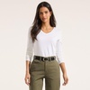 image:imageLands End Womens Supima Long Sleeve VNeck TeeWhite