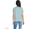 image:imageLands End Womens Supima VNeck TShirtBright Aqua Micro Stripe