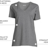 image:imageLands End Womens Supima VNeck TShirtCharcoal Heather
