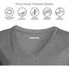 image:imageLands End Womens Supima VNeck TShirtCharcoal Heather
