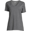 image:imageLands End Womens Supima VNeck TShirtCharcoal Heather