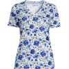 image:imageLands End Womens Supima VNeck TShirtClear Blue Painted Blooms