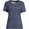 image:imageLands End Womens Supima VNeck TShirtClear BlueNavy Ditsy Floral