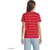 image:imageLands End Womens Supima VNeck TShirtCompass RedBrown Bold Stripe