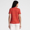image:imageLands End Womens Supima VNeck TShirtCompass RedBrown Bold Stripe