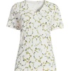 image:imageLands End Womens Supima VNeck TShirtIvory Multi Floral Vine