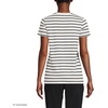 image:imageLands End Womens Supima VNeck TShirtIvoryBlack Breton Stripe